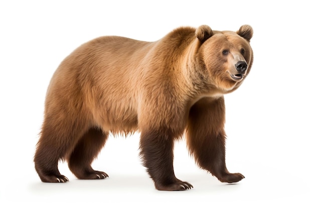 Bear Isolated on White Background Generative AI