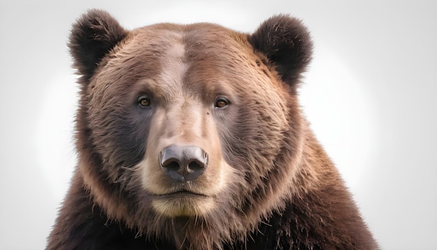 Foto orso isolato su sfondo bianco