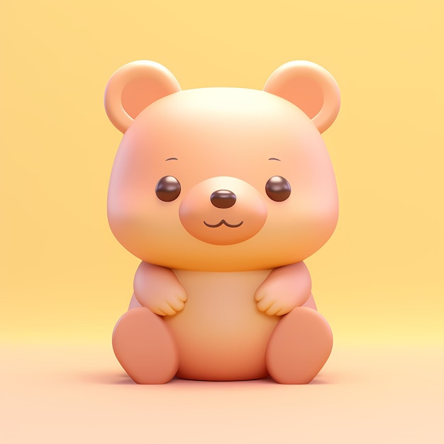 クマ等尺性 3 d ソフト パステル カラー