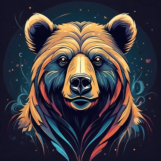 Photo bear logo vector