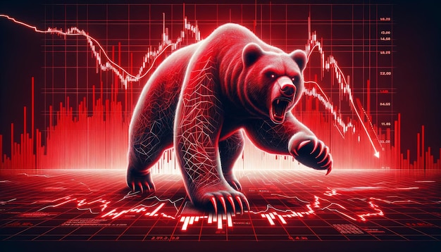 Photo bear market territory a stark visualization of economic downturn