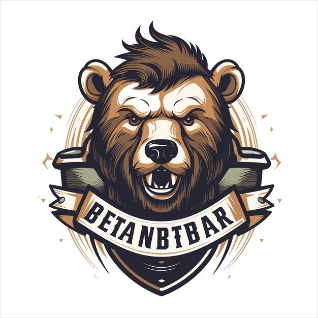 Photo bear mascot logo