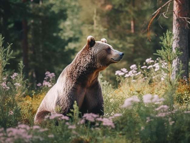 Bear in the nature