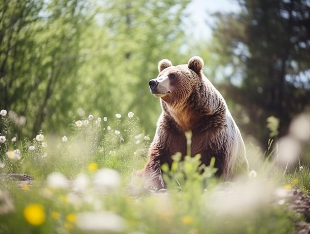 Bear in the nature