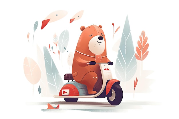 Bear on a Scooter Generative AI