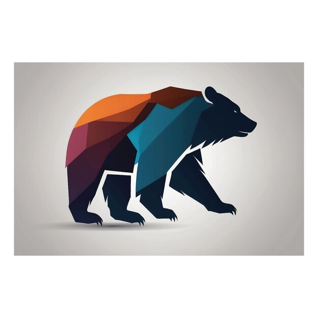 bear silhouette logo icon design image