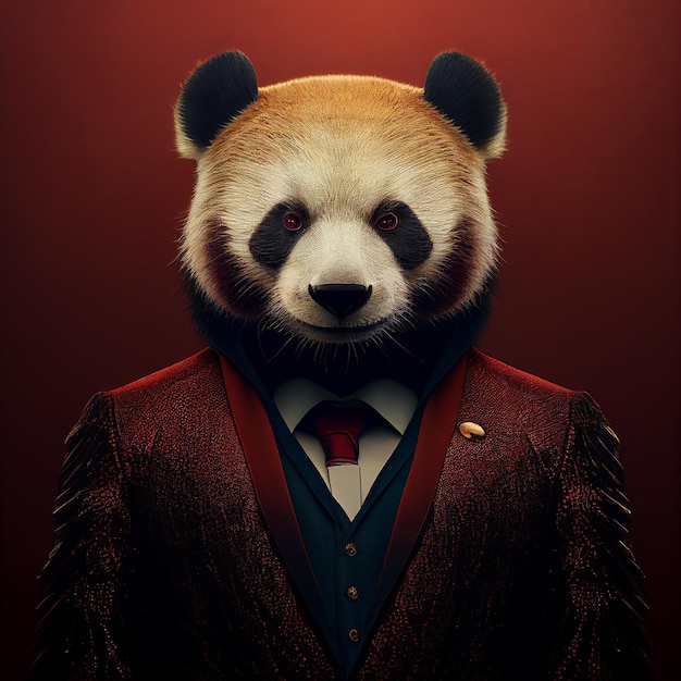 bear in smart elegant formal suit formal dinner wear
