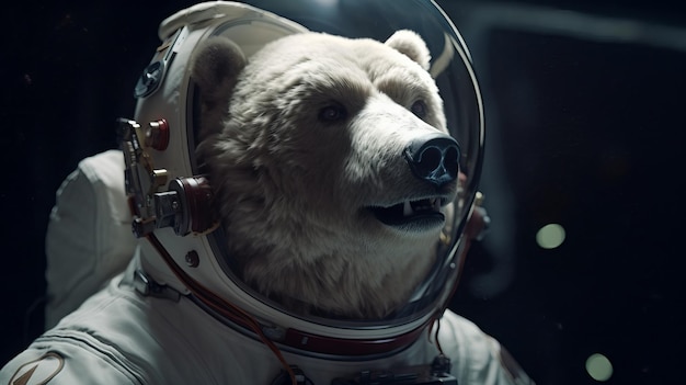 Photo bear the space commander