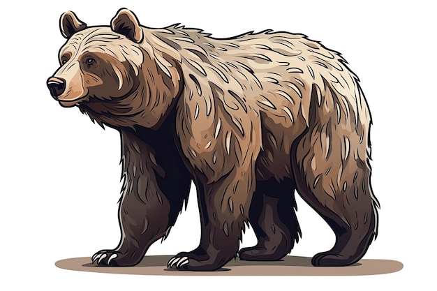 Bear Sticker On Isolated Tansparent Background Png Logo Generative AI