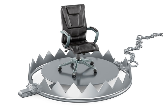 Bear Trap with office chair 3D rendering