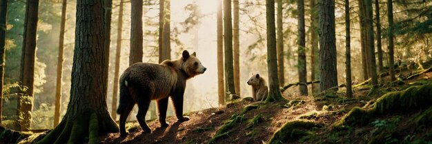 bear travel nature forest animal young europe mammal wildlife predator balkans nature res