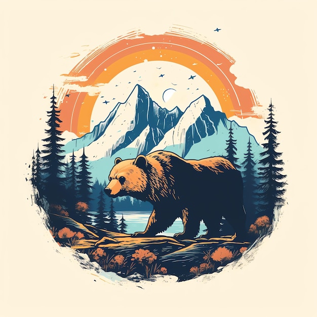 a bear walking in the woods