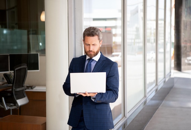 Bearded entrepreneur or manager agile business professional
network administrator