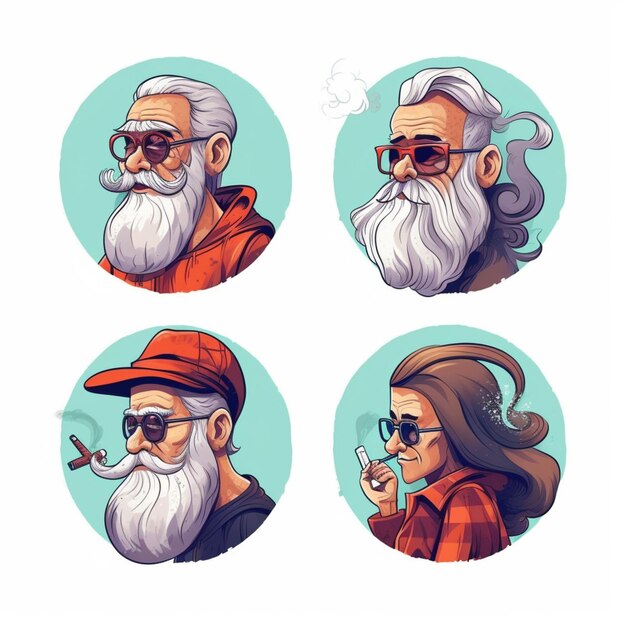 Логотип бородатого деда 1