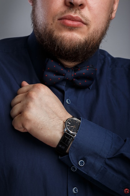 Bearded man with bow tie