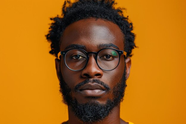 Bearded Man With Glasses Looking at Camera Generative AI