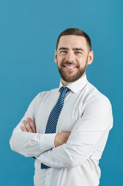 Bearded white-collar man in shirt