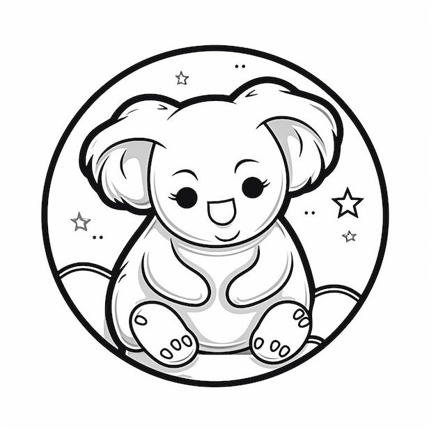 bears art coloring page