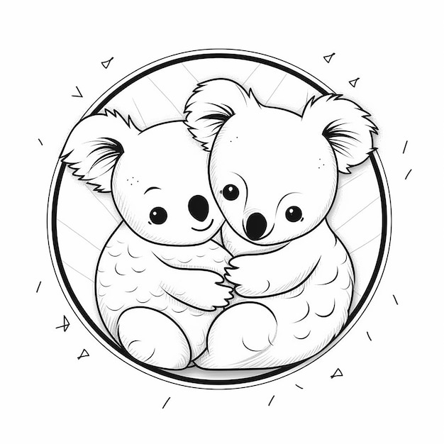 bears art coloring page