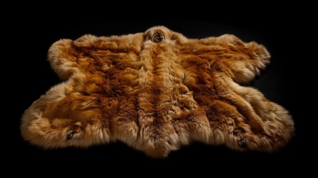 A bearskin rug