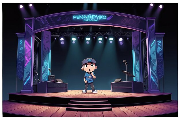 Photo beatbox extravaganza cartoon stage percussion