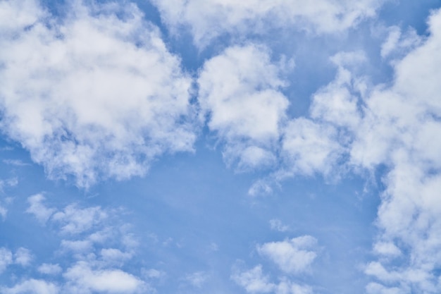 Beatiful blue sky with clouds on a sunny day