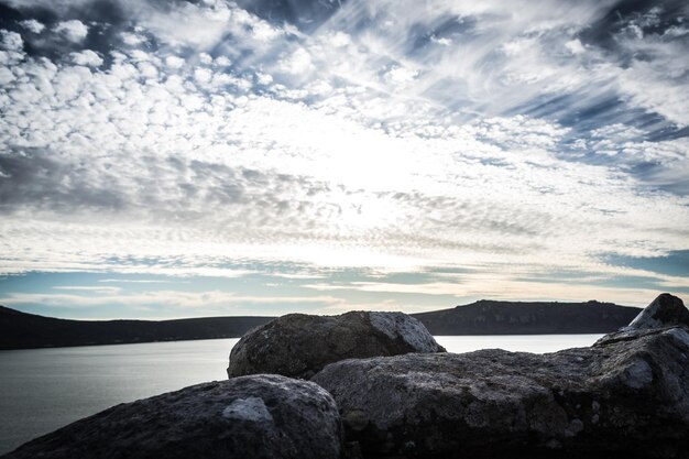 Beatiful clouds over the sea