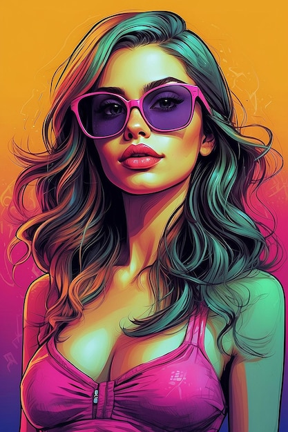 beatiful girl desing illustrator