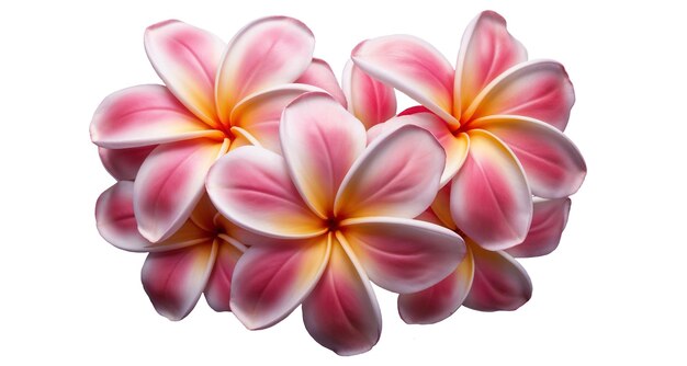 写真 透明な背景に隔離された美しいプルーメリアの花  tropical floral element for design