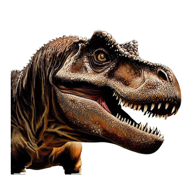 Beatiful portrait of a dinosaur ai vector art digital illustration image