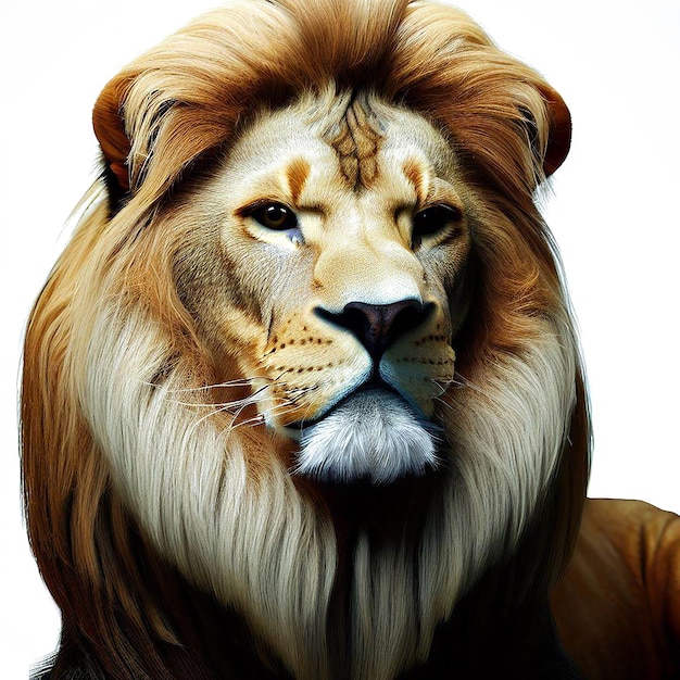 Beatiful portrait of a lion ai vector art digital illustration image