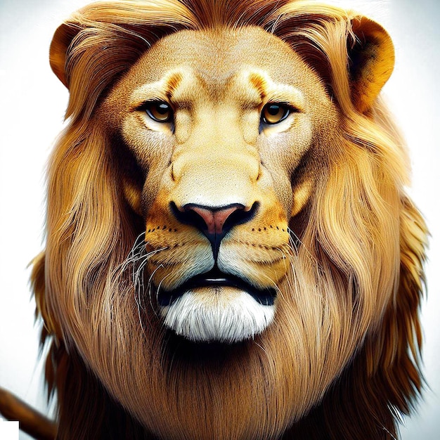 Beatiful portrait of a lion ai vector art digital illustration image