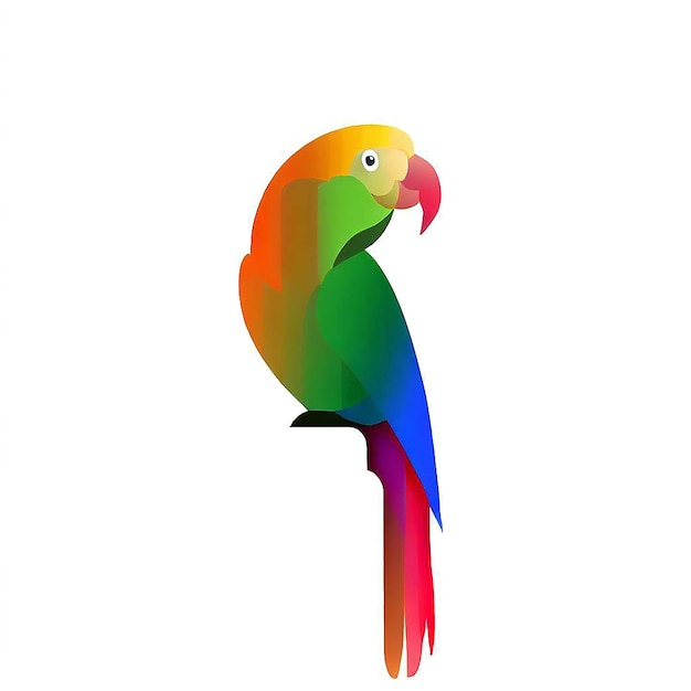 Beatiful portrait of a parrot ai vector art digital illustration image