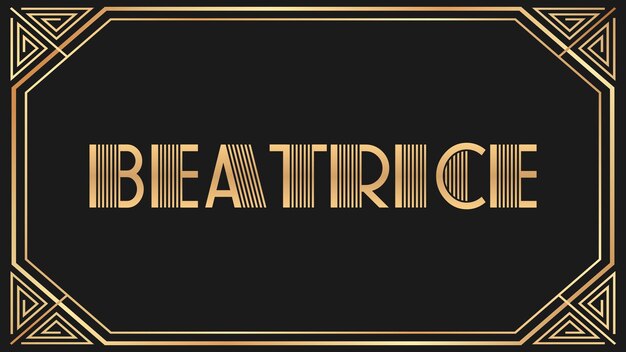 Photo beatrice jazz gold text