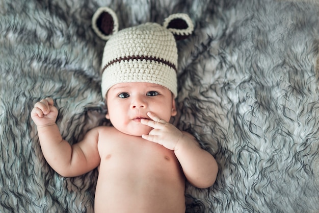 Beaufiful caucasian infant baby girl