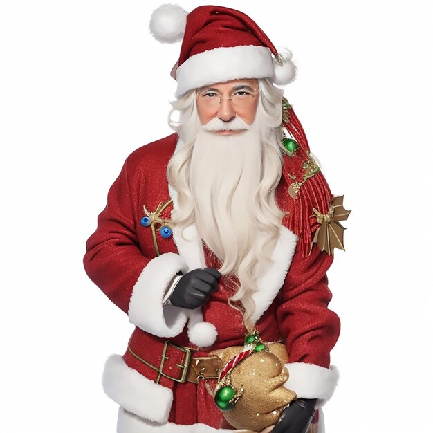 Photo beautefull crismas and santacloss image coller full image