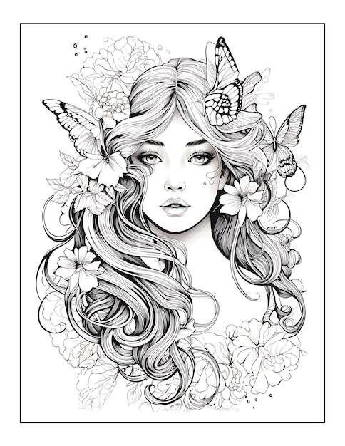 Photo beauties fairyland coloring pages