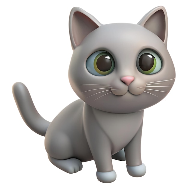 Photo beautiful 3d cat