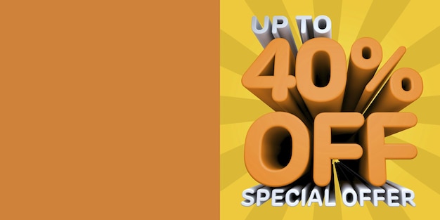 A beautiful 3d illustration with sales promotion banner for big sales Discount and Special Offer