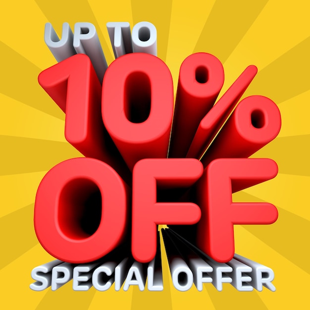 A beautiful 3d illustration with sales promotion banner for big sales Discount and Special Offer