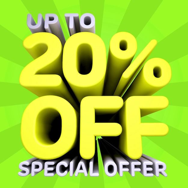 A beautiful 3d illustration with sales promotion banner for big sales Discount and Special Offer