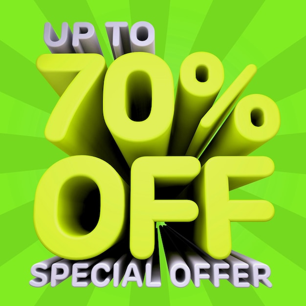 A beautiful 3d illustration with sales promotion banner for big sales Discount and Special Offer