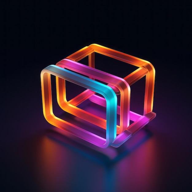 Beautiful 3D Neon Logo Design