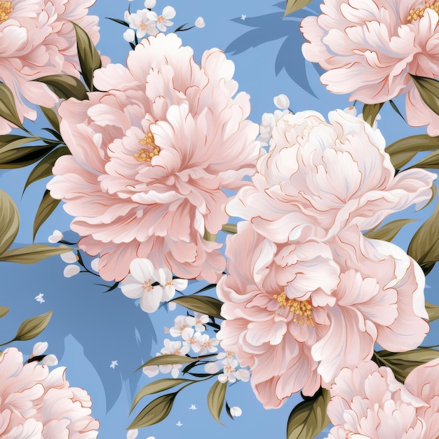 写真 美しい3dピンクピオニーパターンデザイン ストック写真販売のための複雑な蕾状の葉