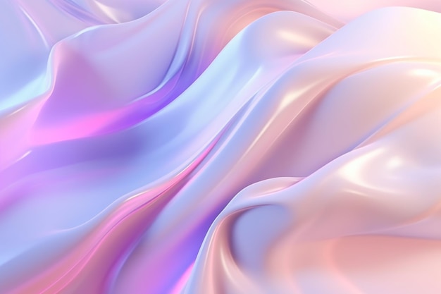 Beautiful Abstract 3D Background with Smooth Silky Shapes