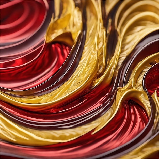 Photo beautiful abstract background of red and yellow waves