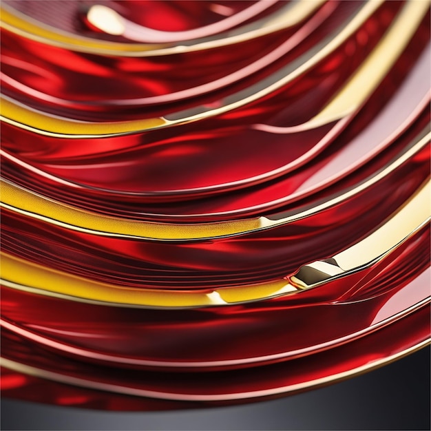 Beautiful Abstract Background Of Red And Yellow Waves