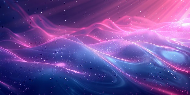 A beautiful abstract background with blue and pink waves