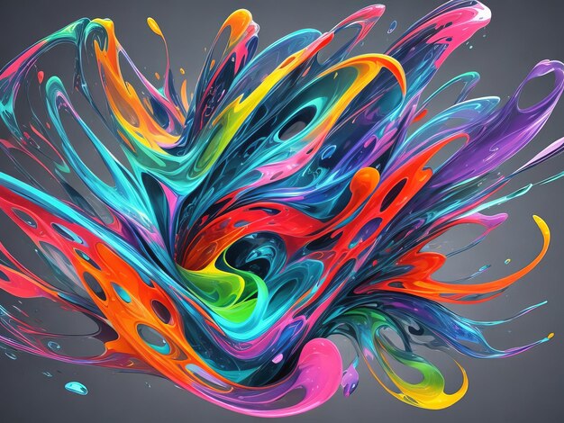 Photo beautiful abstract backgroundcolor liquid shape movement3d illustration of liquid forms