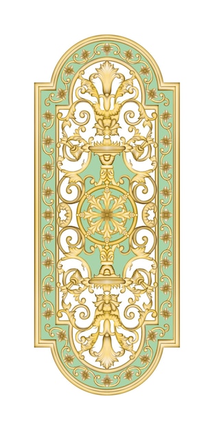 beautiful abstract baroque ornament motif used to design textile fabric frame pattern interior